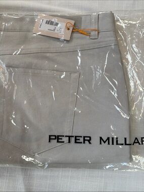 Peter Millar Men’s Light Silver-Gray Slim Jeans
